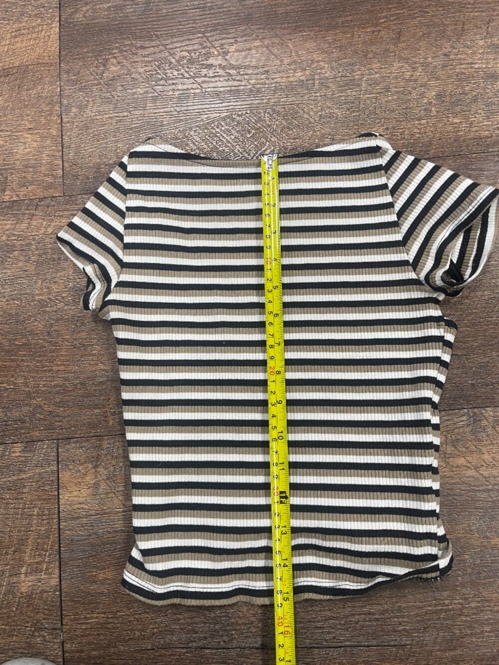 Urban Outfitters Ribbed Striped Boat Neck Open Back Top Size Small - Picture 4 of 7